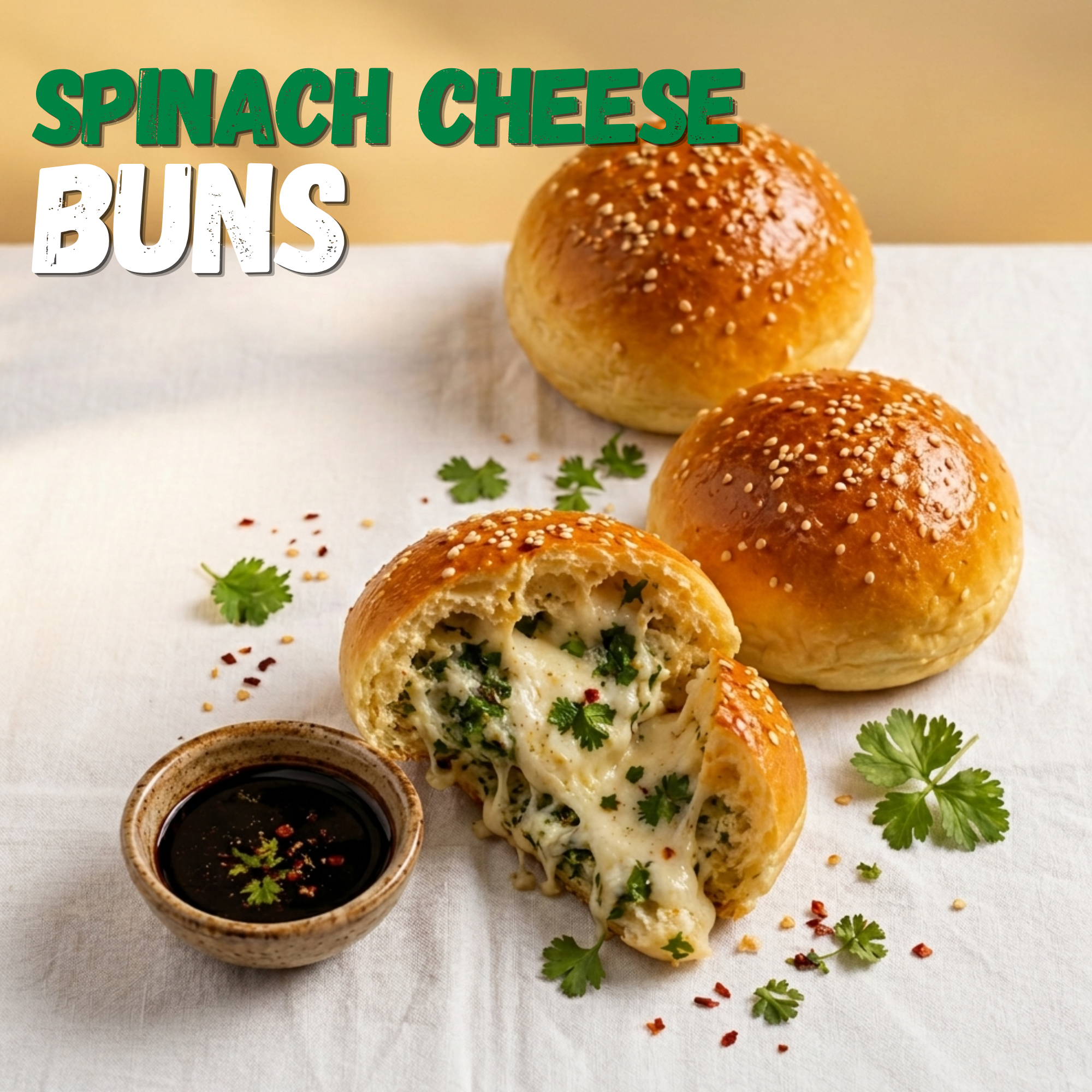Spinach Cheese Bun (6 pieces)